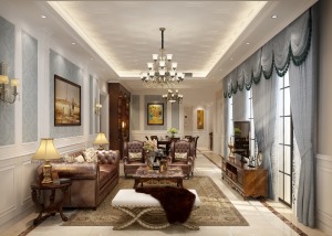 客厅 客厅装修更明快光鲜 ，使用大量的护墙板和墙布的柔软对比，存托出质感。