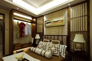卧室 平和内敛、古朴端庄，传统中透着时尚气息。