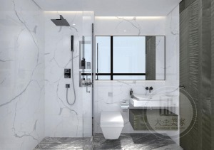 卫生间 大理石的简洁，纯净，在视觉上扩大空间感。