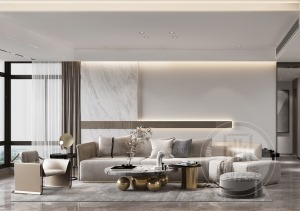 简洁现代的客厅，以开放式作布局，让整个空间更加宽敞舒适大气