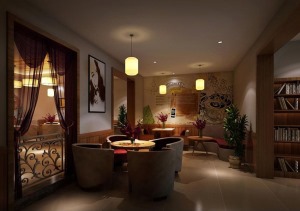 【峥业装饰】深圳主题咖啡厅现代风格330平米装修效果图案例