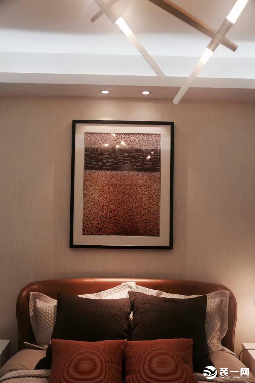 石家庄大图装饰红石原著小区现代轻奢装修设计效果图卧室