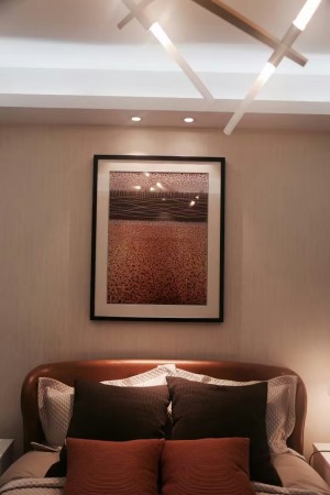 石家庄大图装饰红石原著小区现代轻奢装修设计效果图卧室