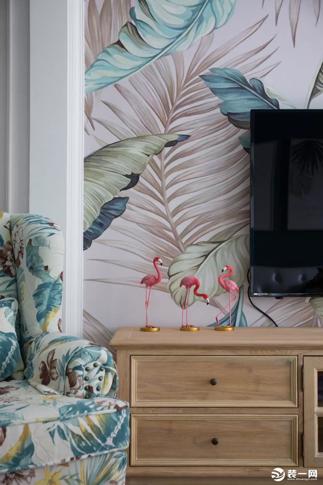 【红杉树装饰】107㎡美式风格，客厅背景墙超美！