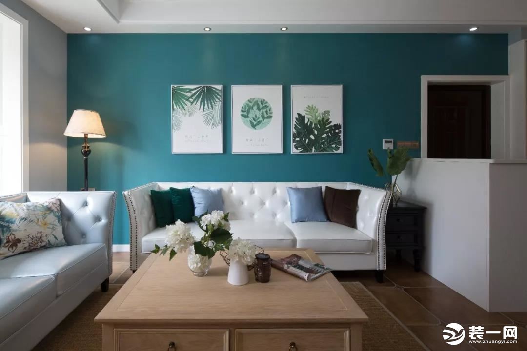 【红杉树装饰】107㎡美式风格，客厅背景墙超美！