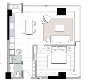 【红杉树装饰】80㎡现代风格小户型公寓，客厅采光绝了！