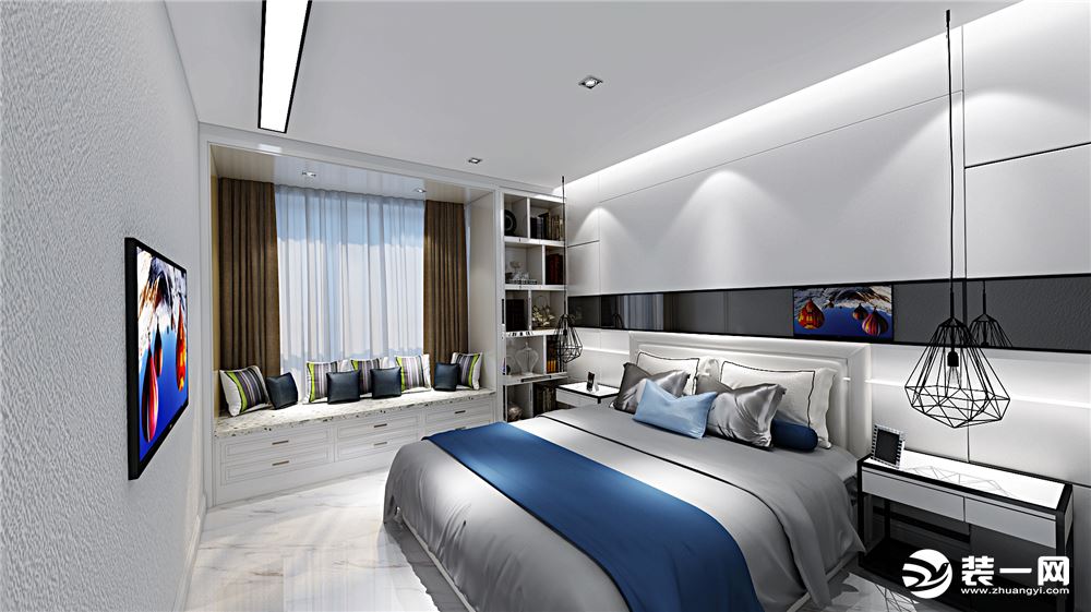 沁香华庭J46000硬装现代风格两居室卧室