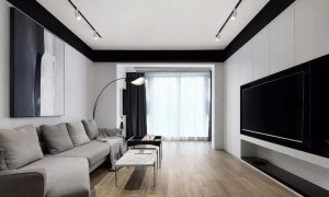 78平米两室简约风格，黑白灰经典配色