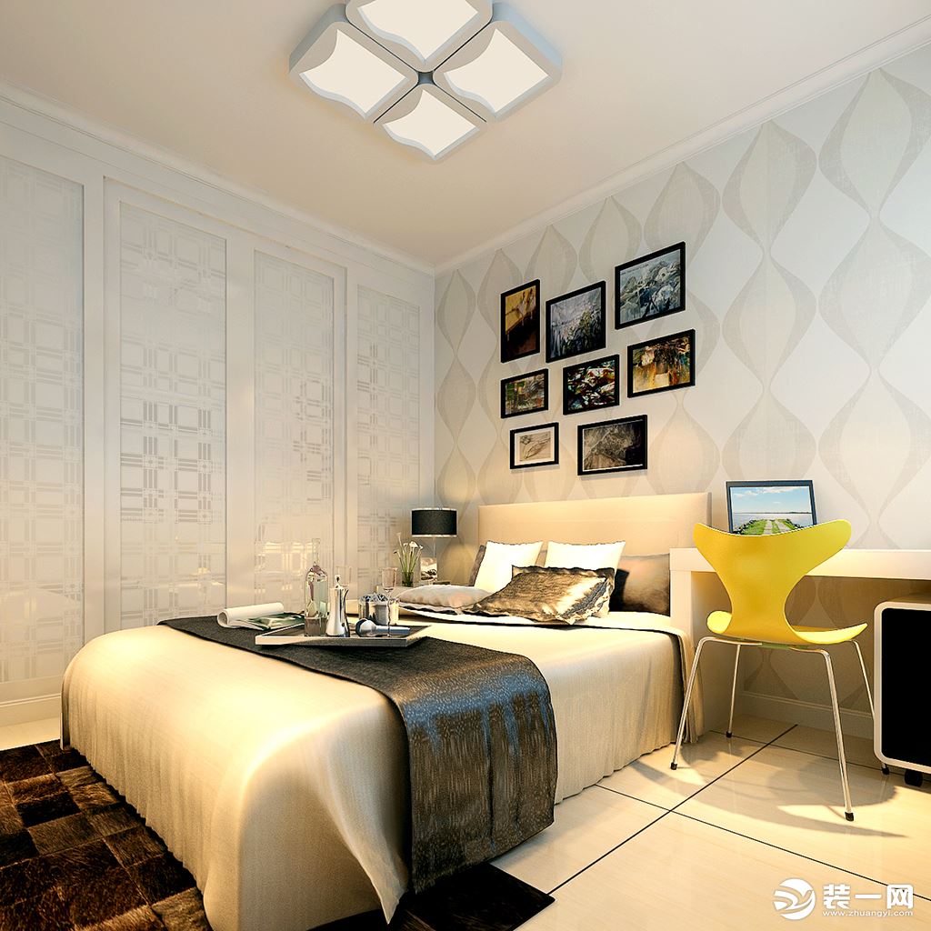 卧室-现代简约风格-装修效果图