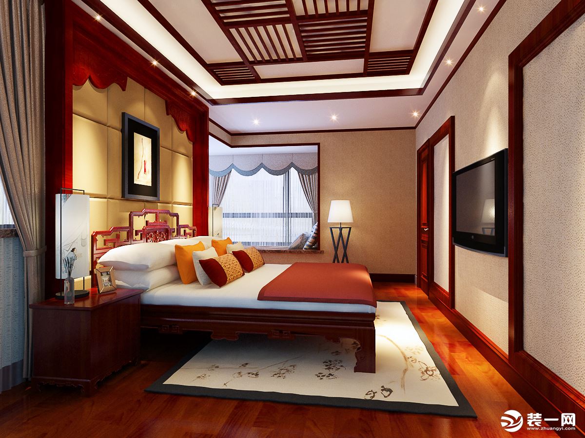 卧室-中式风格-装修效果图