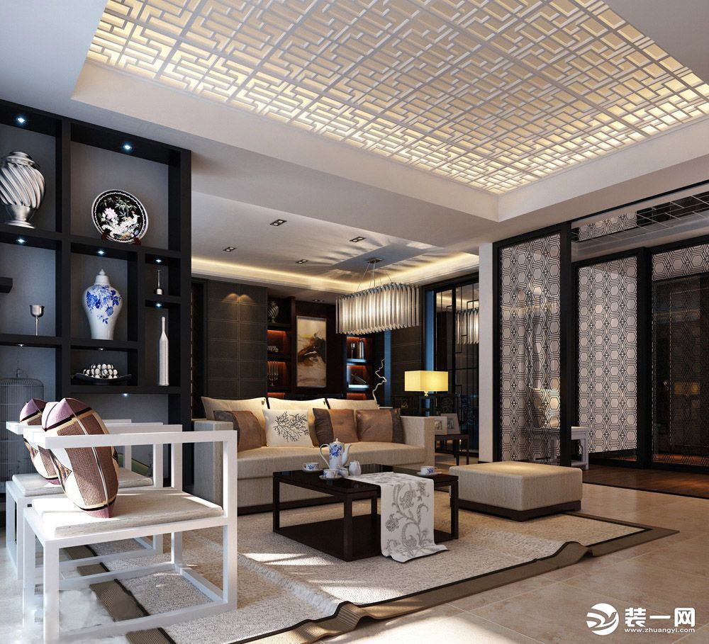 客厅-新中式风格-装修效果图