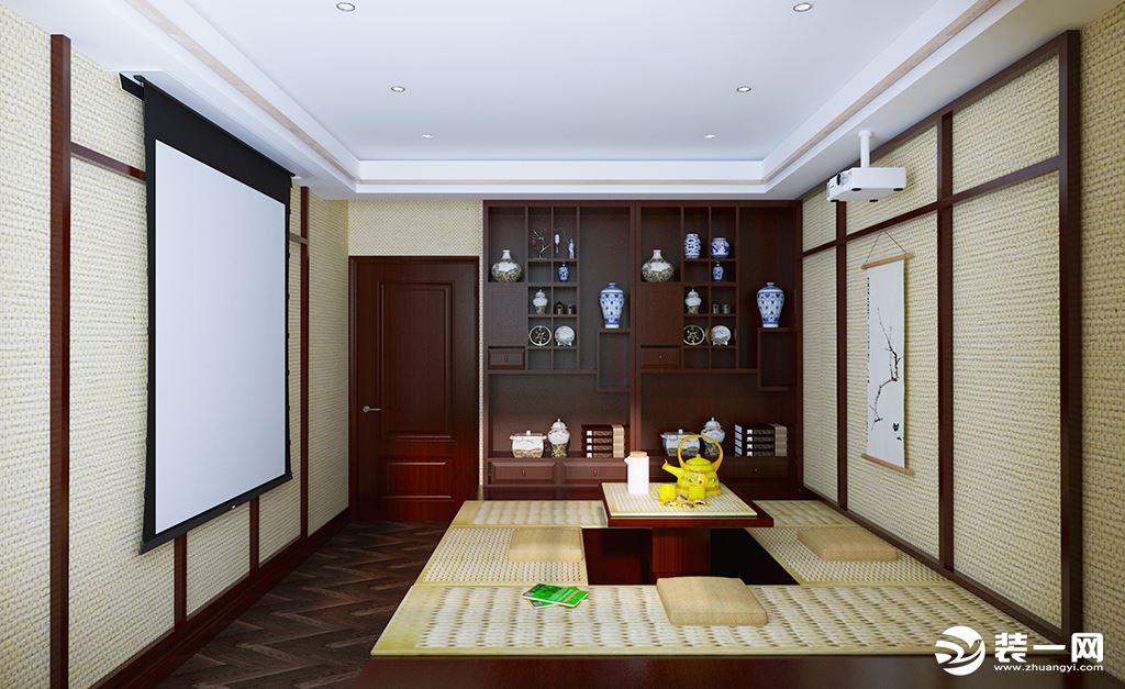 茶室-新中式风格-装修效果图
