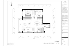 实创现代城74平米两居室户型图