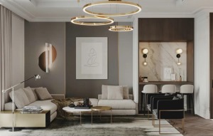 纯洁无暇的百合白主色调，打造出轻盈、优雅、简约的居室空间。简约不失精致的石膏线。
