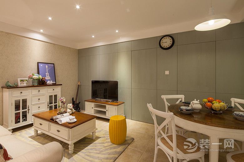 21世纪社区装修—120平米三居室—美式风格设计效果图集—客厅
