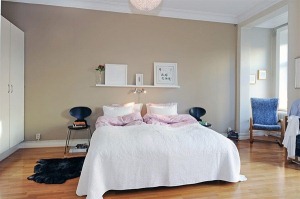 白庙小区装修—120平米三居室—现代简约风格设计效果图集—卧室