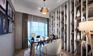 郑州锦绣山河小区130平米三居室现代简约风格装修 书房