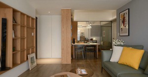 天伦庄园装修—135平米三居室—简约风格设计效果图集—客厅