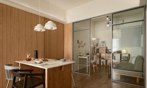 天伦庄园装修—135平米三居室—简约风格设计效果图集—餐厅