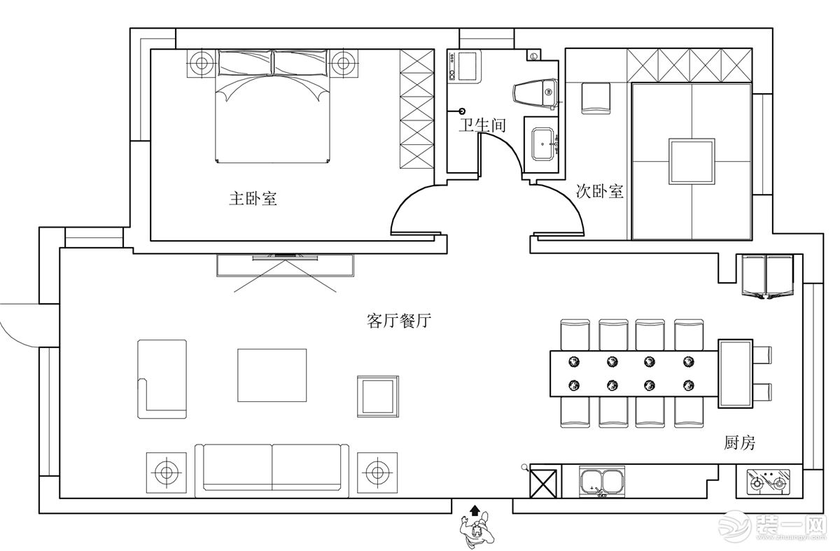 红星美凯龙&更好家装饰华源冠军城现代简约风格152-1033-2001