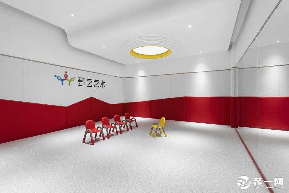 上海现代风格儿童艺术教学空间装修效果图