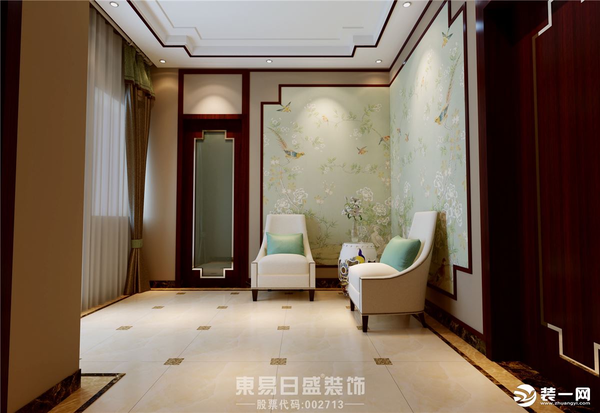 名仕温泉国际城别墅410㎡新中式风格装修案例