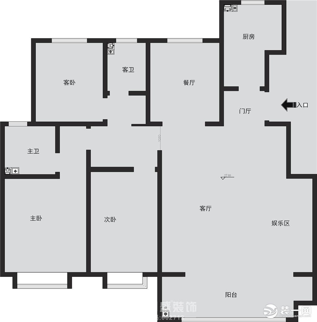 奧德海棠-160平米三居室-現(xiàn)代風(fēng)格案例