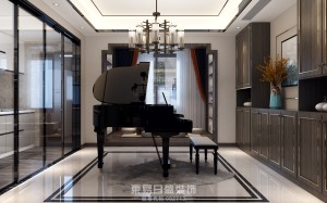 意林公馆四居室190㎡新中式轻奢风格装修案例
