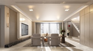 奥德海棠-220平米复式-现代轻奢风格案例