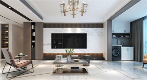 奥德海棠170平米三居室现代轻奢风格案例赏析