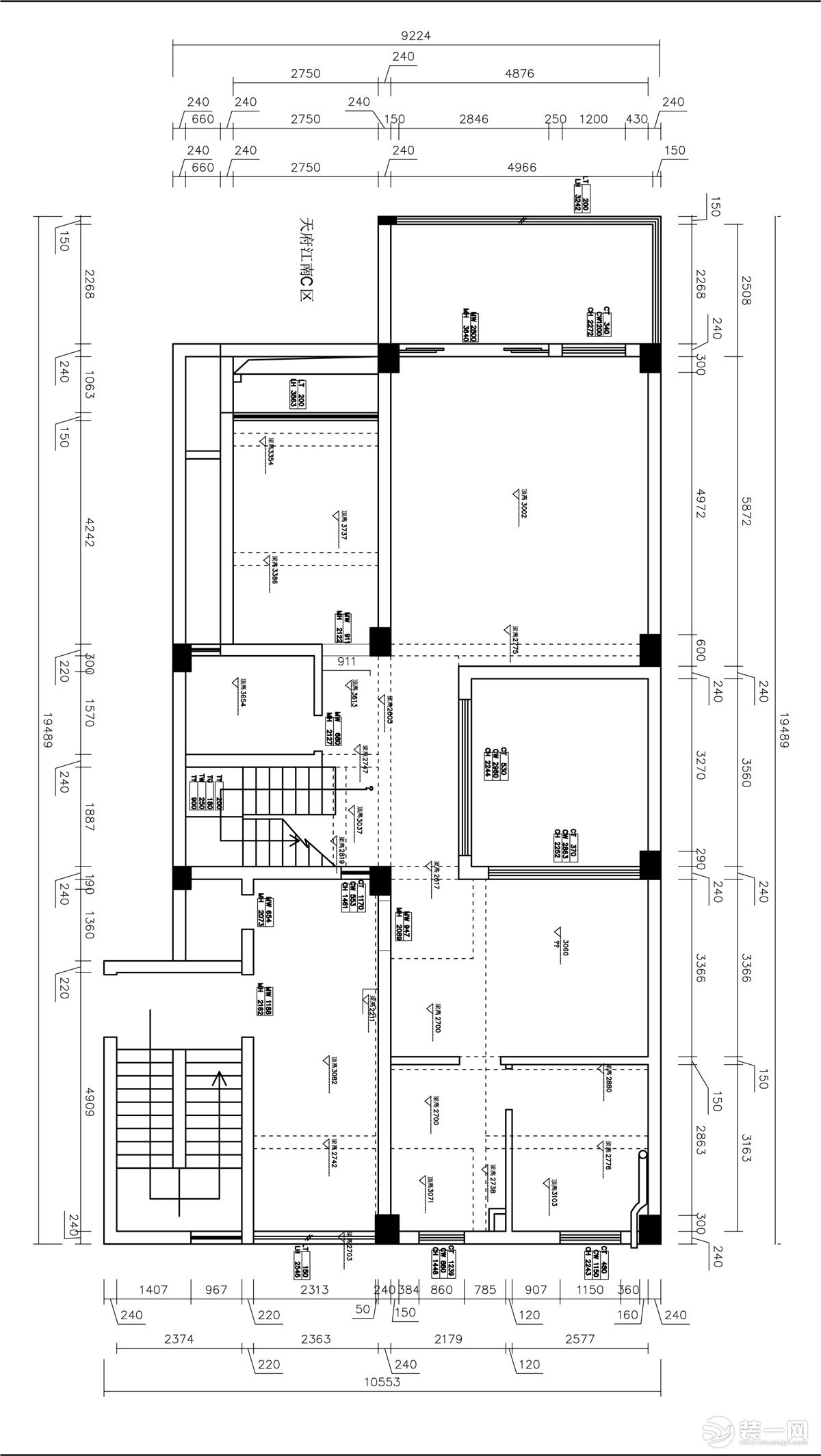 一楼原始结构图