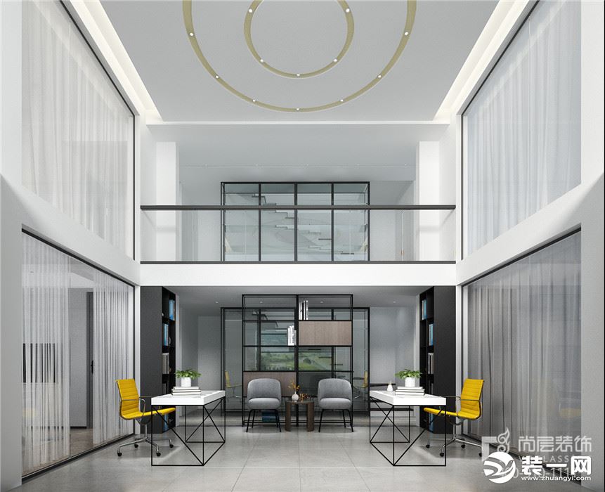 客厅采用的是“无造型设计”，主要彰显空间的特质与优质采光。