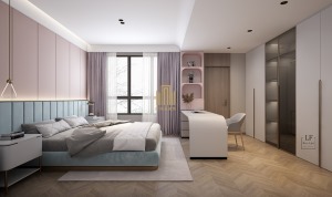 卧室装修效果图-清凉山居175平米复式轻奢风格装修案例