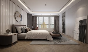 臥室裝修效果圖-清涼山居175平米復式輕奢風格裝修案例