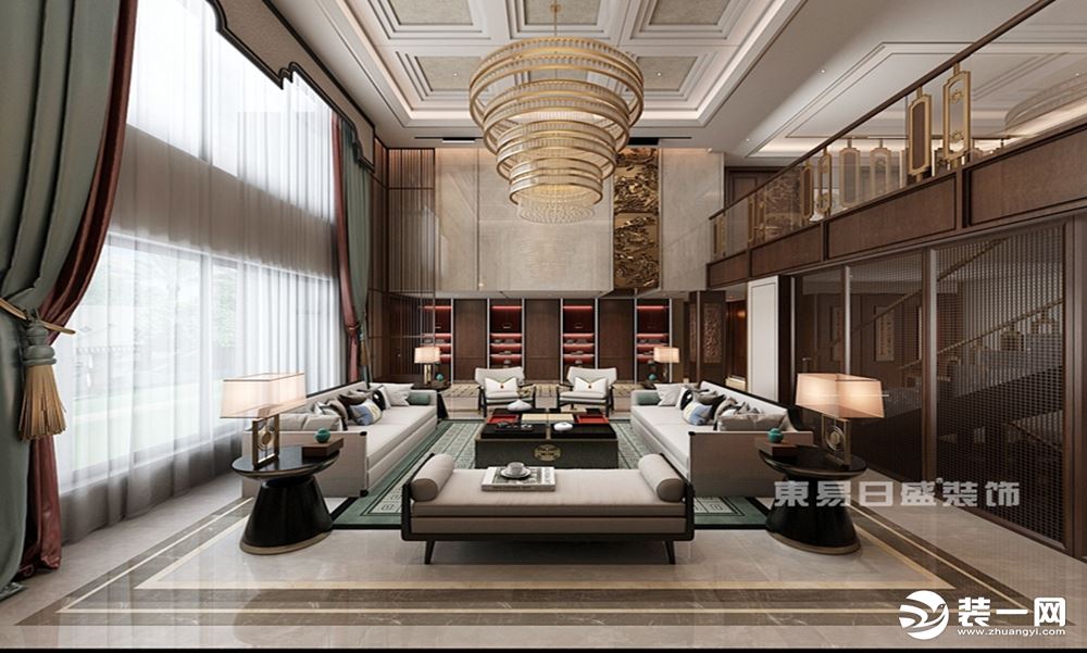 现代新中式风格客厅装修设计