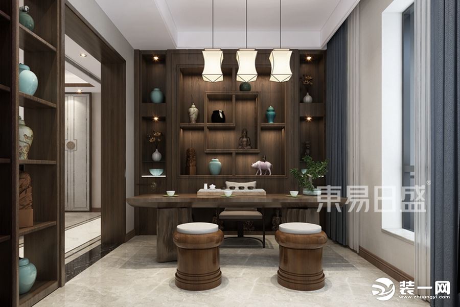 新中式风格茶室装修设计
