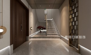 现代新中式风格楼梯间装修设计