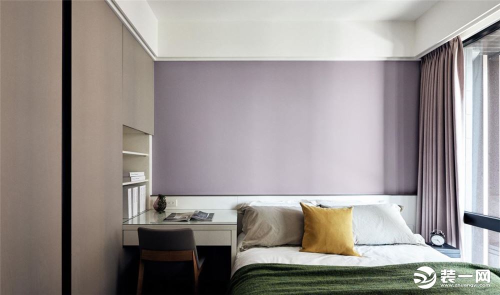 昊天园100平方三居室现代风格卧室装修案例