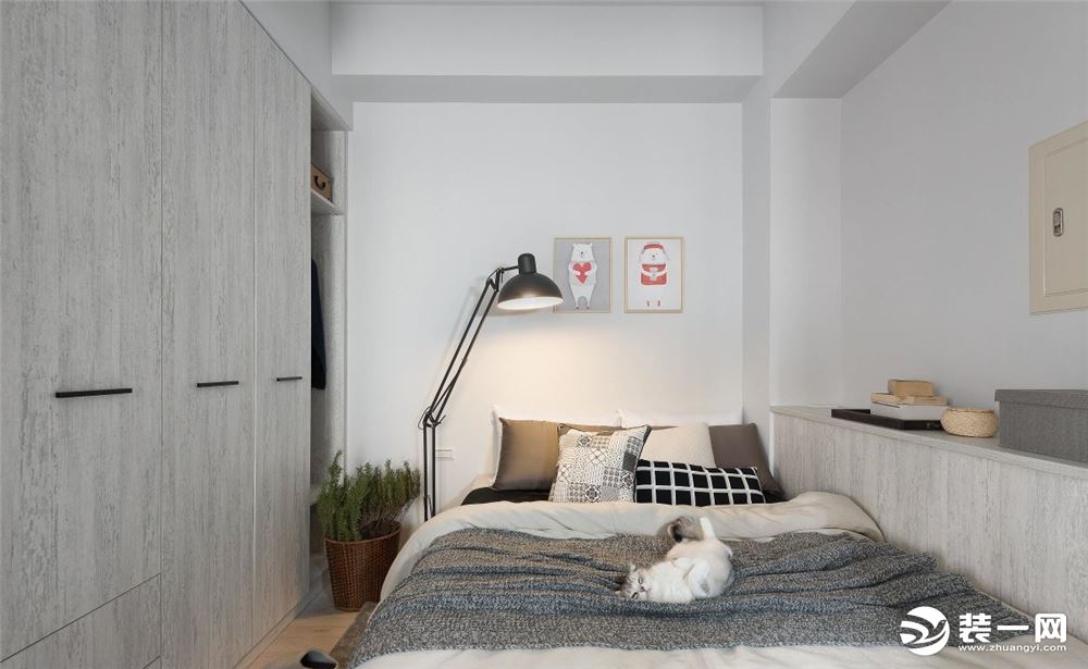 当代未来城105平方北欧风格三居室卧室装修效果图