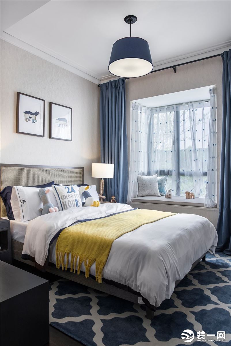 当代未来城105平美式风格三居室卧室装修效果图