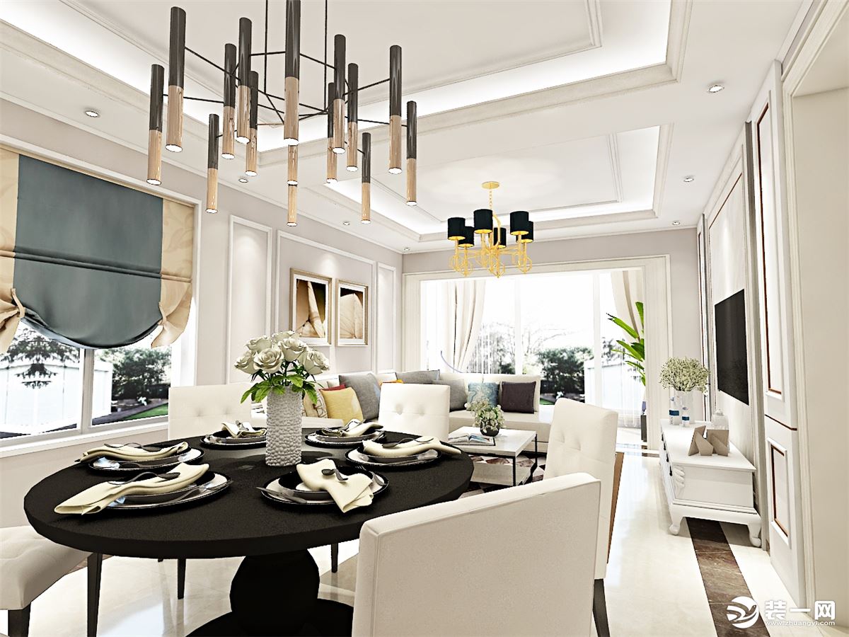 当代未来城135平方三居室现代简约客厅装修案例