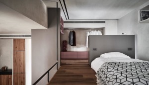 阿奎利亚风格城市三居室现代风格卧室案例赏析