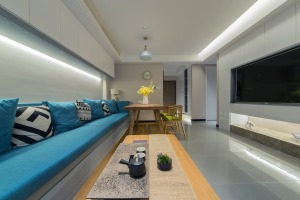 当代未来城135平方三居室现代简约客厅装修案例