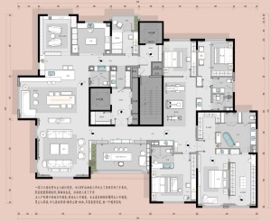 恒大城430㎡-现代轻奢风格