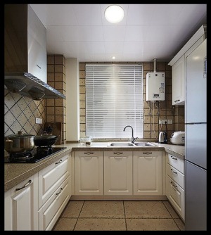 财信沙滨城市 二居室 美式风格 66平 厨房装修效果图