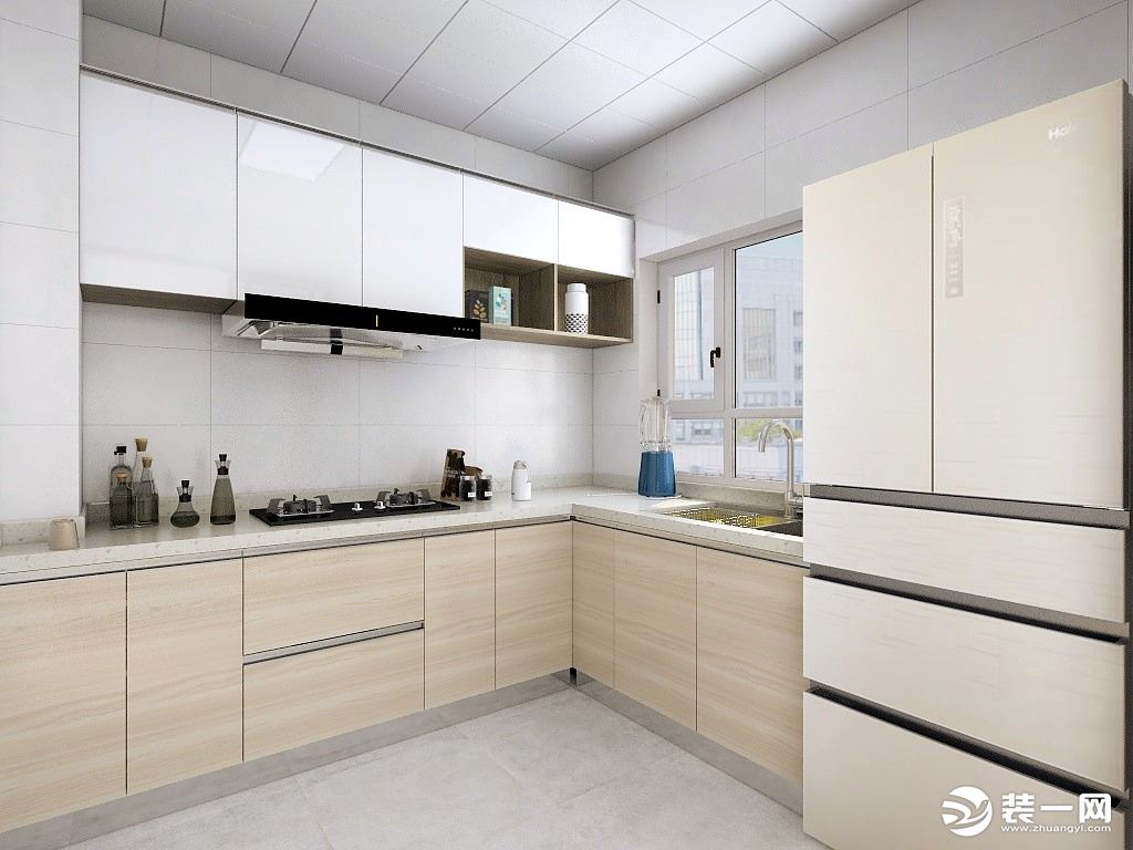 厨房可以充分利用空间，让整个厨房空间感更大，会显得空间更通透，整个厨房看起来也更美观。