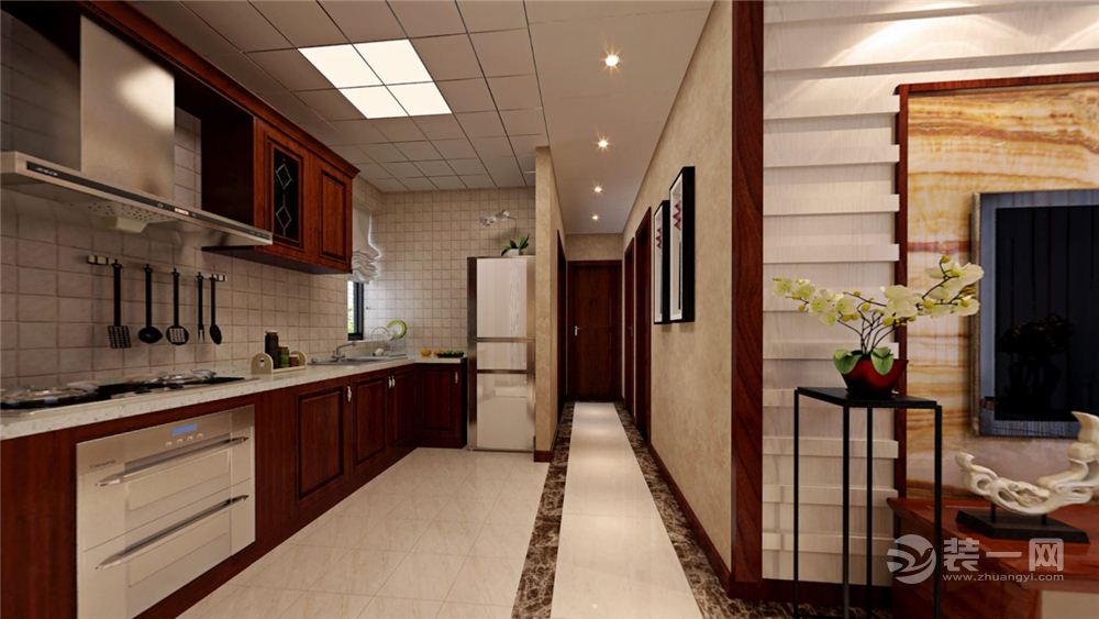 凤凰御景 99.36平 三居室 造价15万 中式风格 厨房