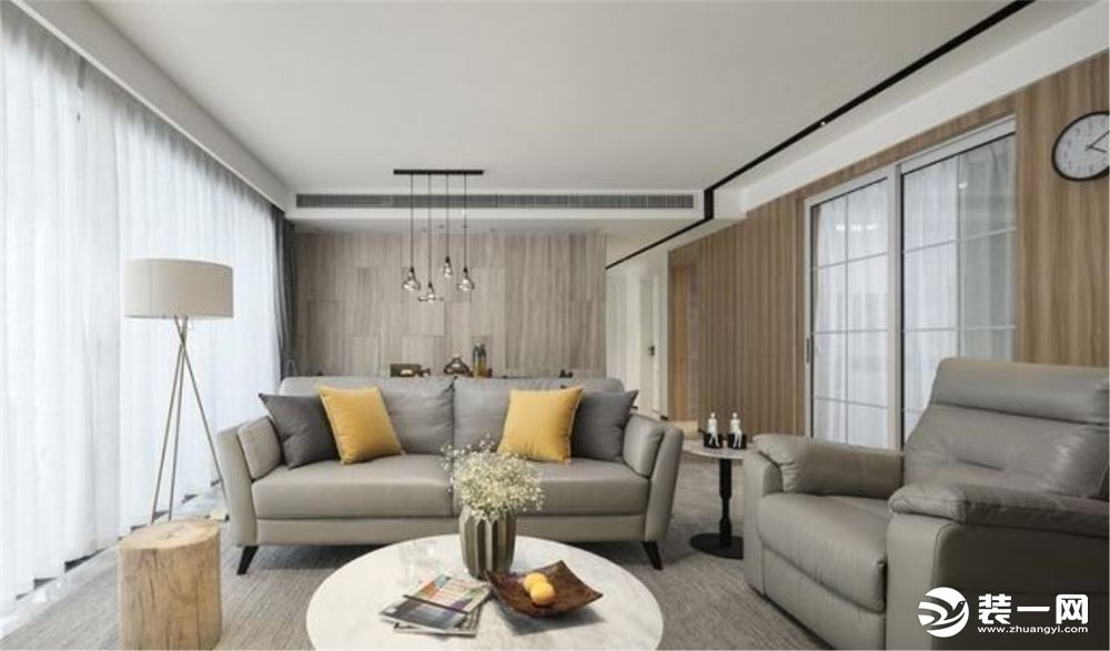 龙湖原著 124平方三居室美式风格 客厅 装修效果图