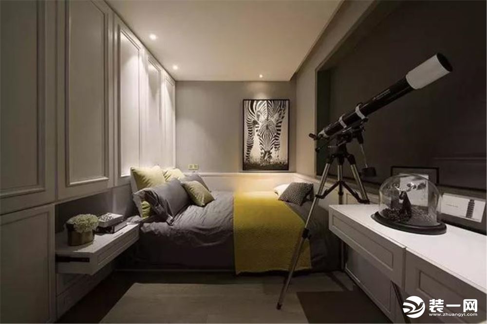 鲁能新城 180平方 四居室美式风格 卧室 装修效果图