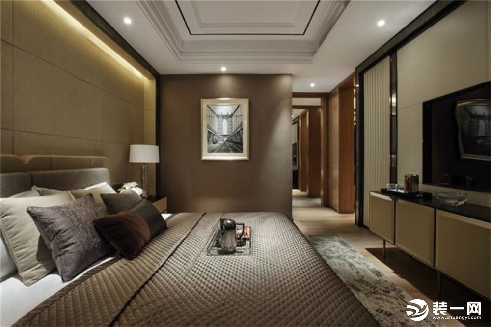 保利香雪  190平方大平层  现代轻奢风格  卧室 装修效果图